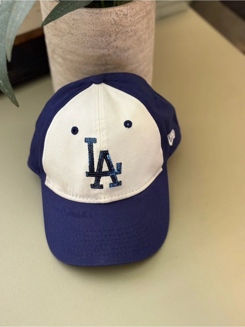 New Era LA Dodgers Two-Tone Cap in White and Royal Blue